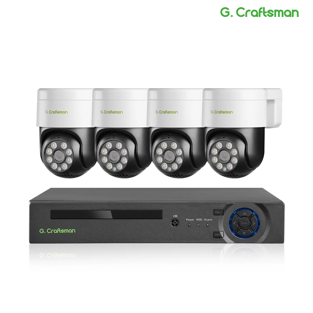 XMeye 8MP POE IP Camera System KIT PT Humanoid Tracking Onvif CCTV Video Surveillance Security Intelligent Alarm G.Craftsman