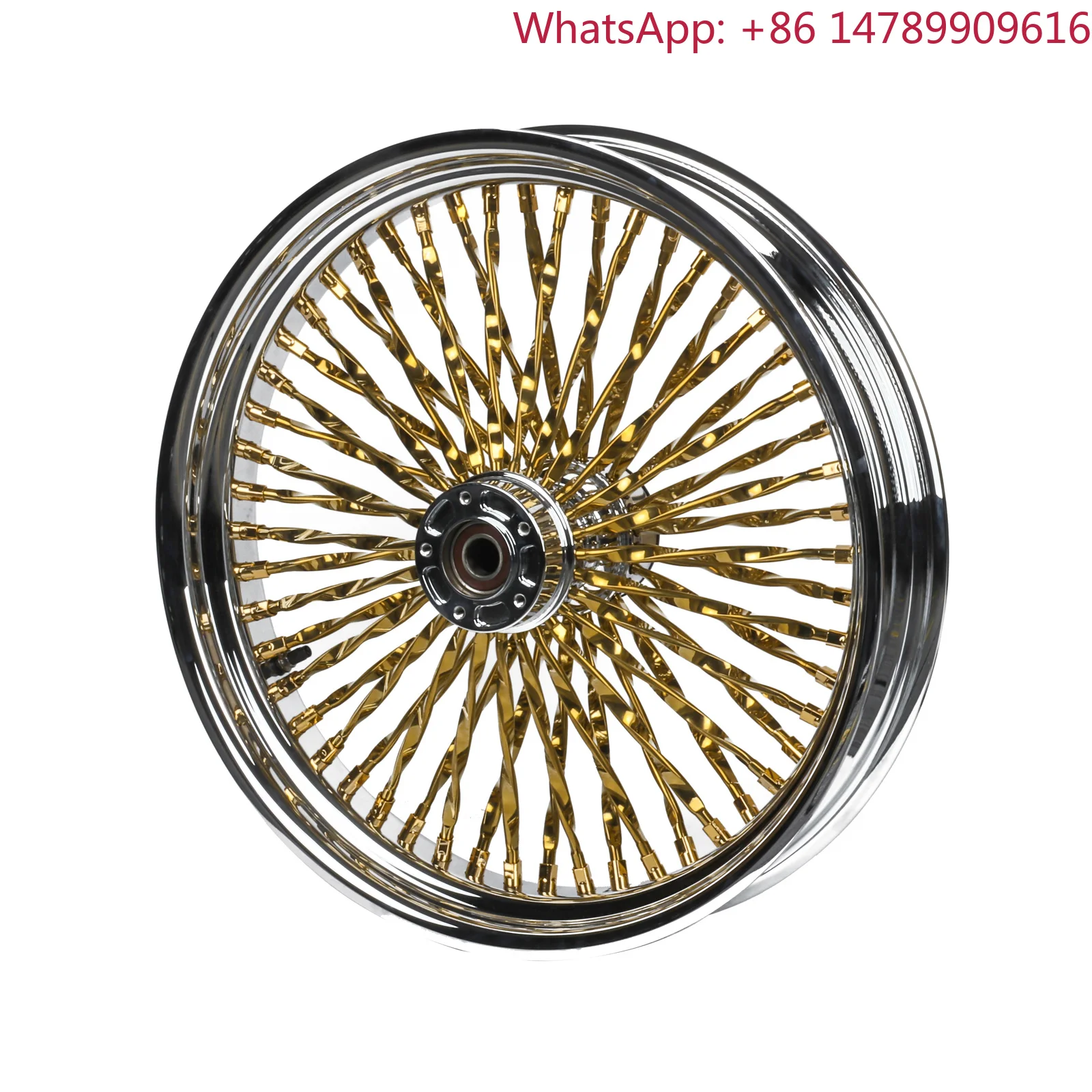 

Chrome Gold Motorcycle Front Rear Wheels Twisted Spoke Wheel For Harley Touring, Softail, Road Glide, Street Glide, FXSB, FLFBMo