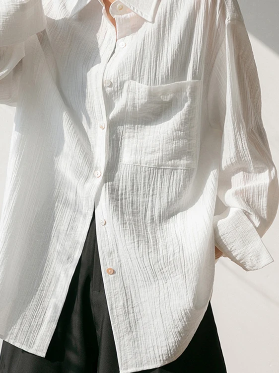 بلوزة نسائية صيفية فضفاضة طويلة للحماية من الشمس من الأشعة تحت الحمراء، رفيعة للتنحيف، قابلة للتنحيف، مصنوعة من البوليستر غير الرسمي