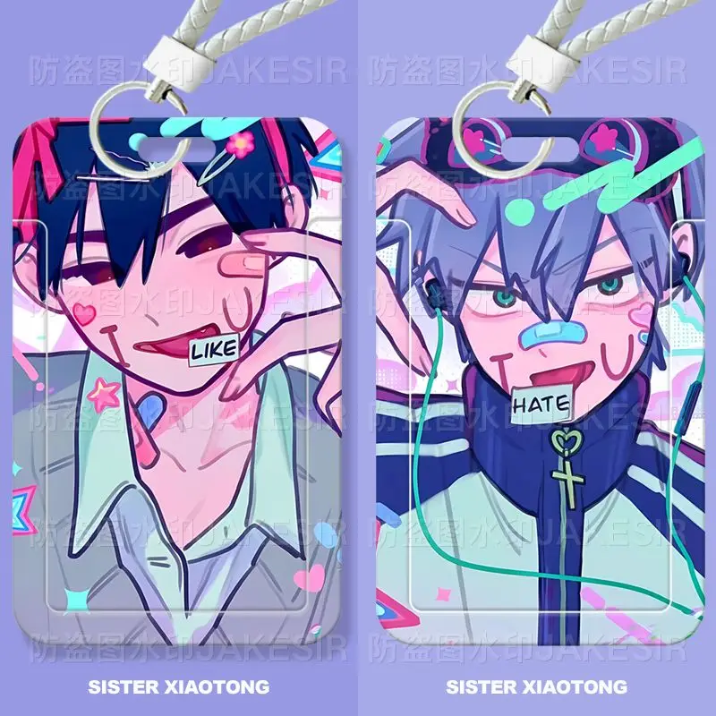 الغريبة حامل بطاقة المرحلة إيفان حتى زوجين أنيمي طالب رخصة حافلة الحرم الجامعي وجبة الائتمان معرف IC حافظة لطيف قلادة حزام غطاء بطاقة