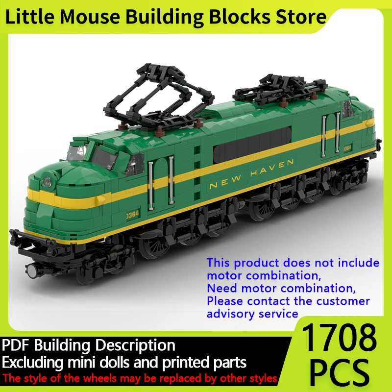 

City Car Model MOC Building Bricks GE EP-4 Electrical Train Modular Technology Gifts Holiday Assemble Children Toys Suit