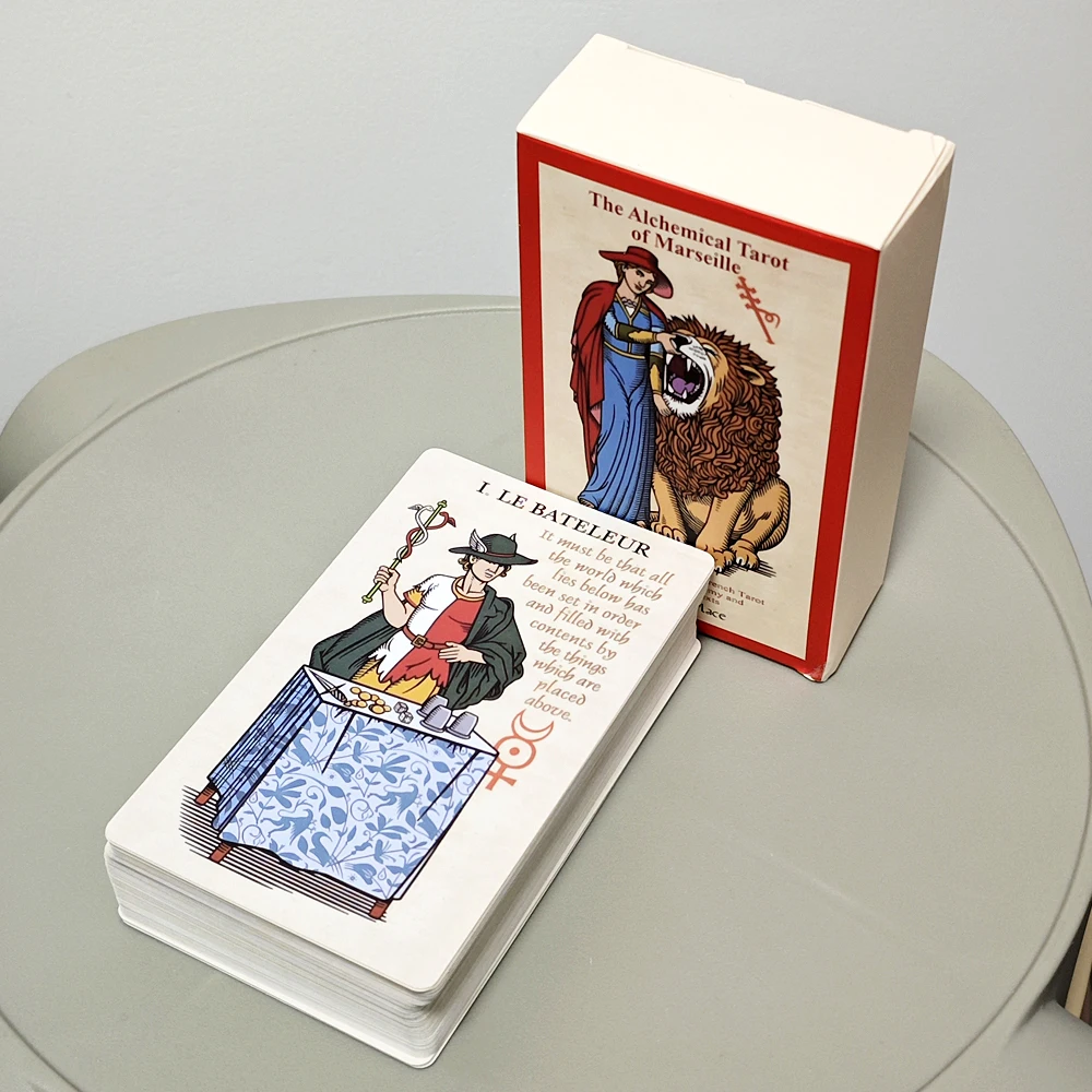 78 Pcs Tarot Cards The Alchemical Tarot of Marseille, An Interpretation of The French Tarot That References Alchemy 12*7cm