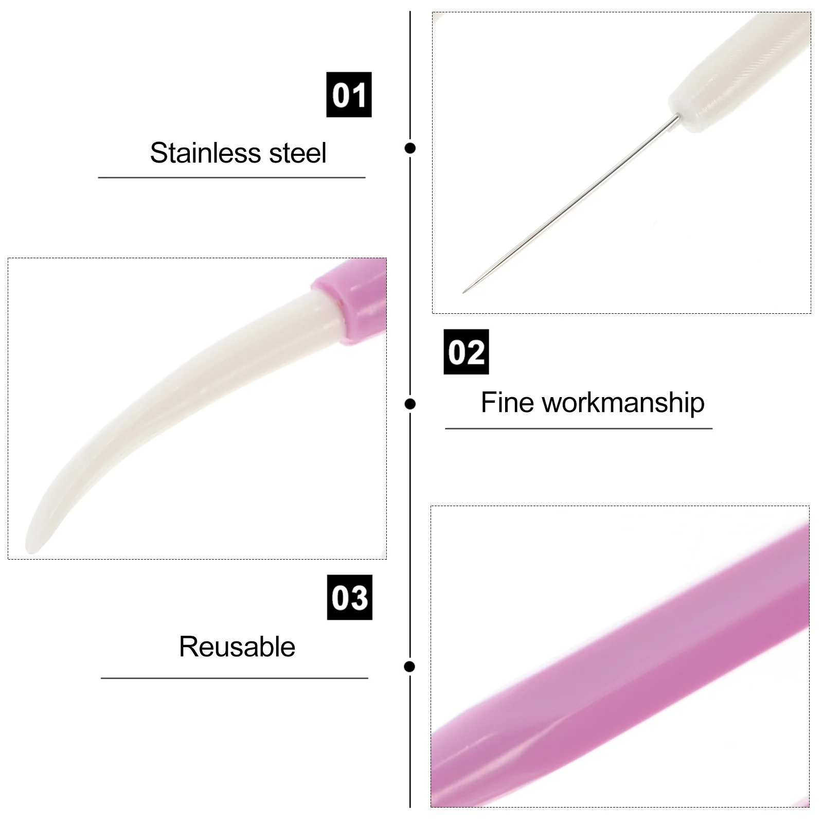 

2pcs Icing Sturdy Premium Baking Biscuit Decorating Tool Cookie Scribe Supplies Portable Sugar Stir Fine Scribing For