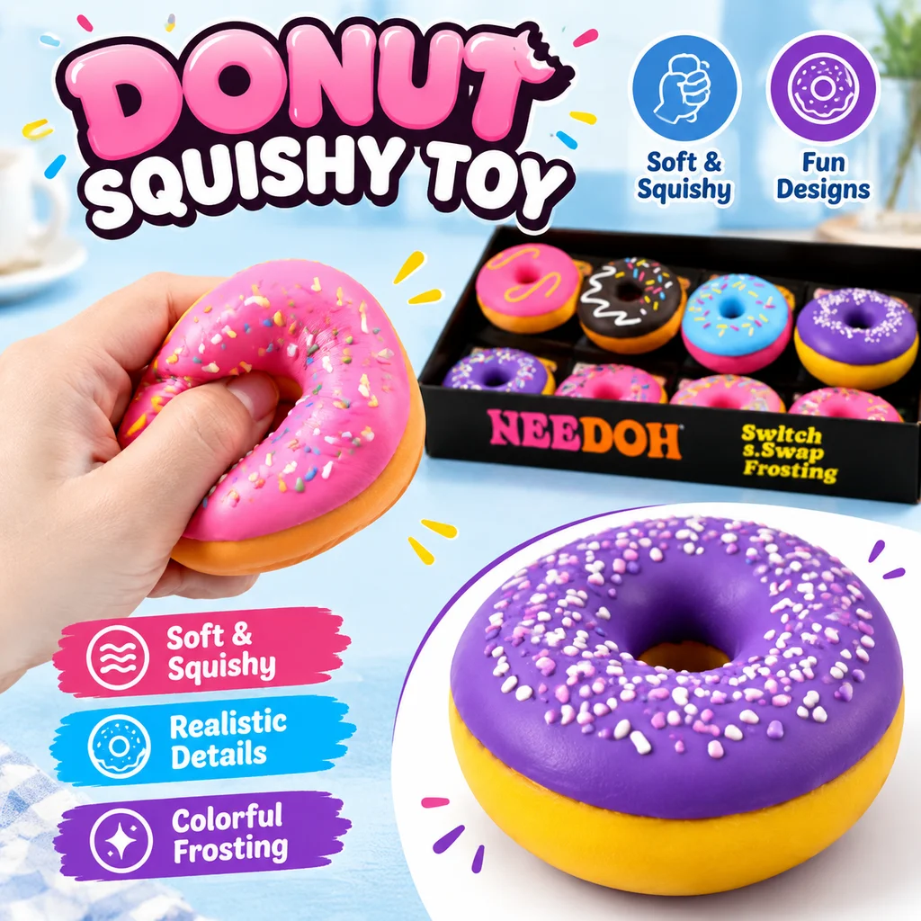 New Arrival Popular TPR Stress Relief Squishy Toy Same Style Hot Selling Needoh Soft Decompression Anxiety Fidget Gadget