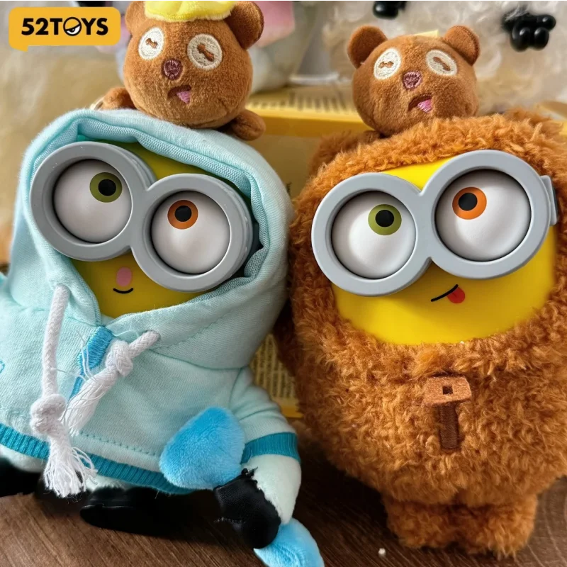 

Original 52TOYS BOB+TIM Yellow Man Plush Doll Hanging Ornament Toy Gift For Friends Soft Stuffed Animal Collectible Blind Box