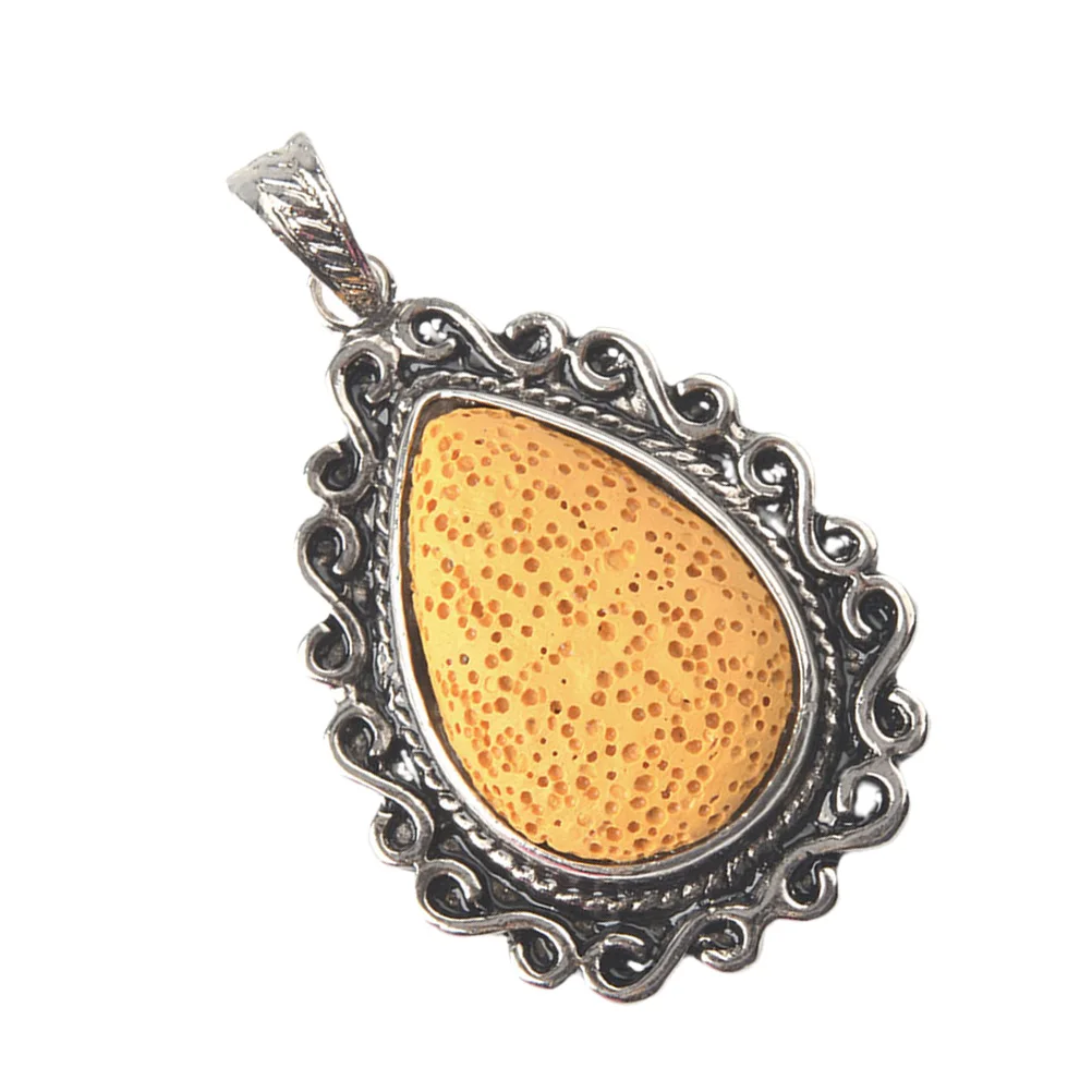 

Volcanic Stone Drop Pendant Charms Lava Stone Jewelry Making Supplies Vintage Bracelet DIY Accessories Pendant nament