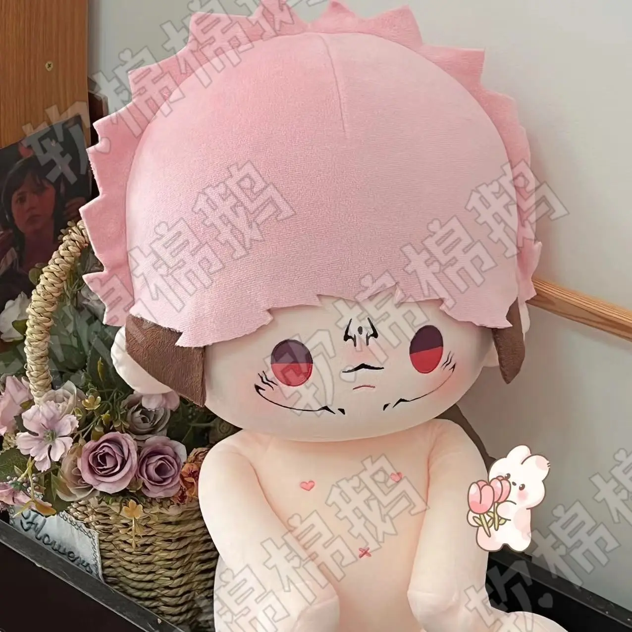 Anime Role Attributes Ryomen Sukuna Soft Plush Doll Body Dress Up Stuffed Toys Sitting Posture Figures Pillow 40CM Gift