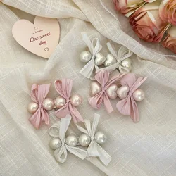 Korean accessories butterfly hair clip for girl women bow leading fashion pearl 2024 fairy popular ribbon sweet kpop trendy cute