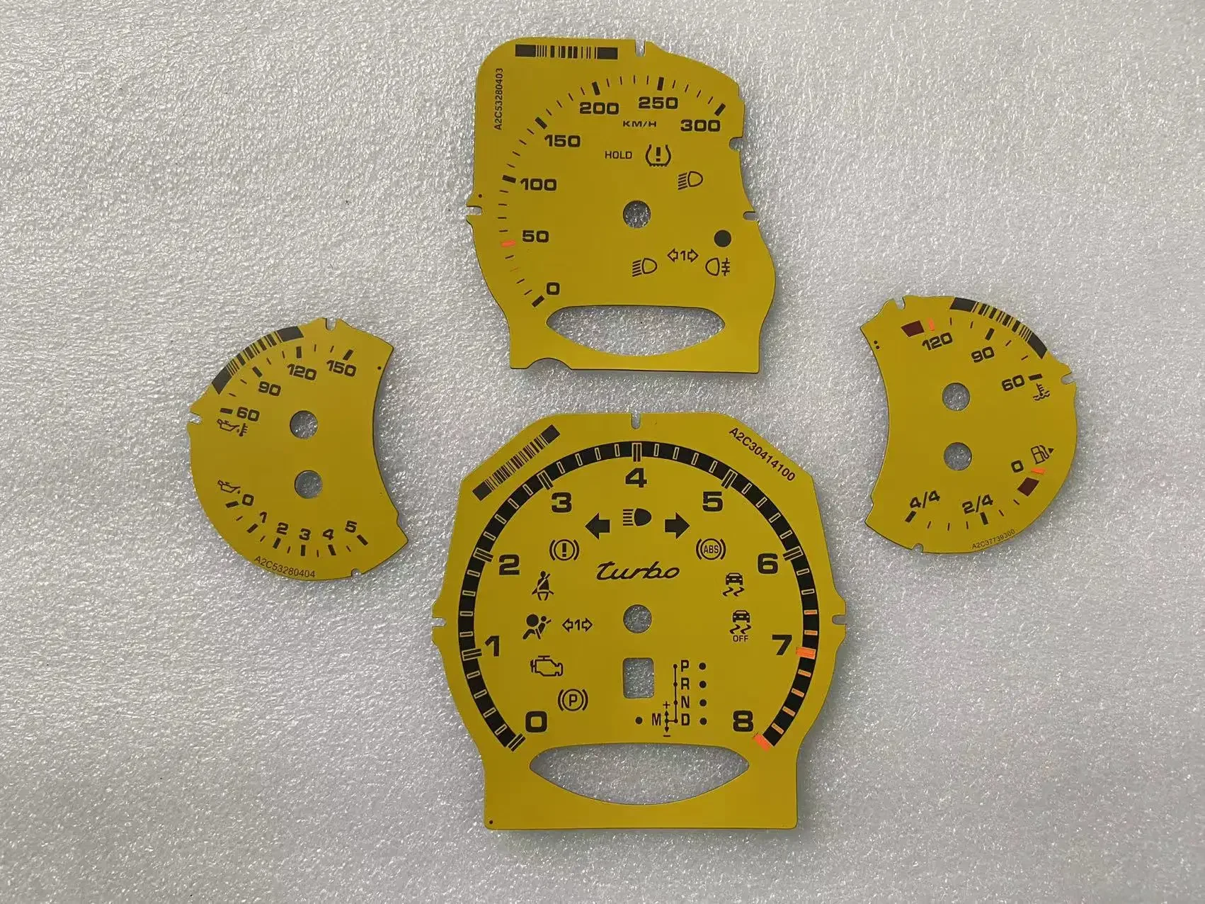 Gauge Face Speedometer Dials For Porsche 911 Carrera 991/Cayenne 958/Panamera 970 Turbo Instrument Cluster Overlay Disc 8RPM