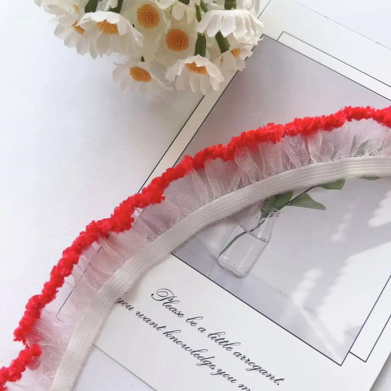 5-Color DIY large intestine fish bone snow yarn with material pleated lace DIY lace handmade accessories decoration