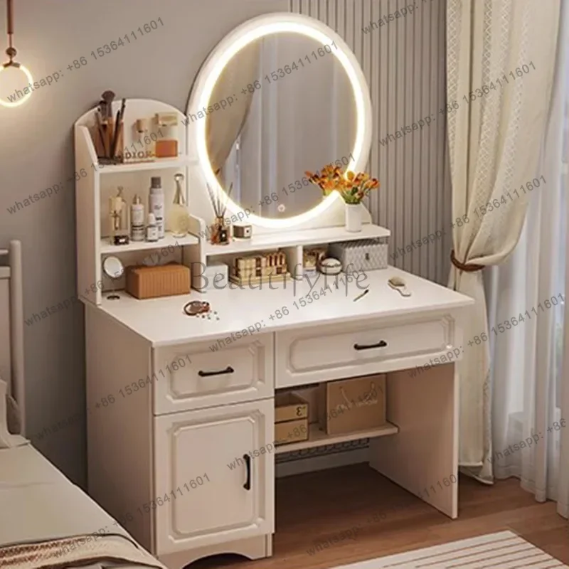LJY Big Size Save Space Dressing Table Wooden Designer Storage Drawers Vanity Table Professional Mesa De Maquillaje Salon Furnit