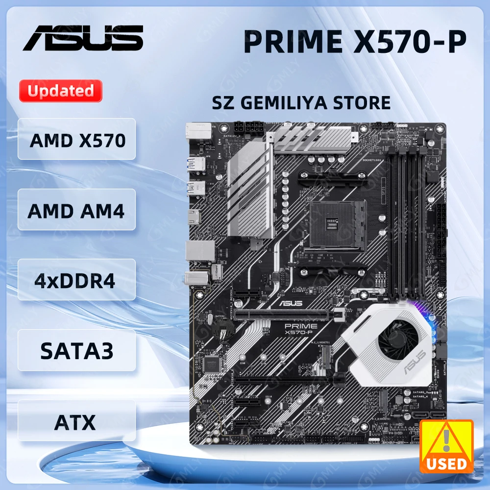 

Материнская плата ASUS PRIME X570-P AMD X570 AM4 DDR4 128G ATX 2×M.2 SATA 6 Гбит/с с поддержкой процессора Ryzen 5 5600 5700 3700 4650