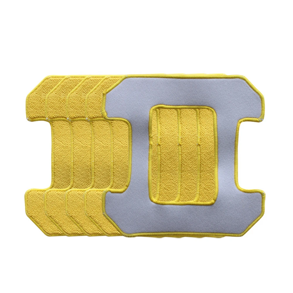 Janela Cleaner Vidro Lavadora Pano, Aspirador Acessórios, Esfregões Amarelos, Molhado Limpar Panos para Robô 268, 5Pcs