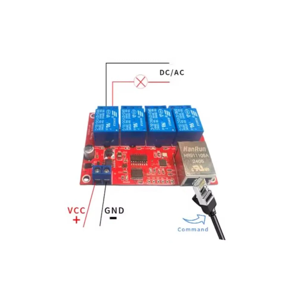 Taidacent 5 فولت 12 فولت 24 فولت 4/8-قناة TCP IP شبكة التتابع التبديل إيثرنت RJ45 وحدة تحكم التتابع للتحكم المنزلي الذكي LAN #4