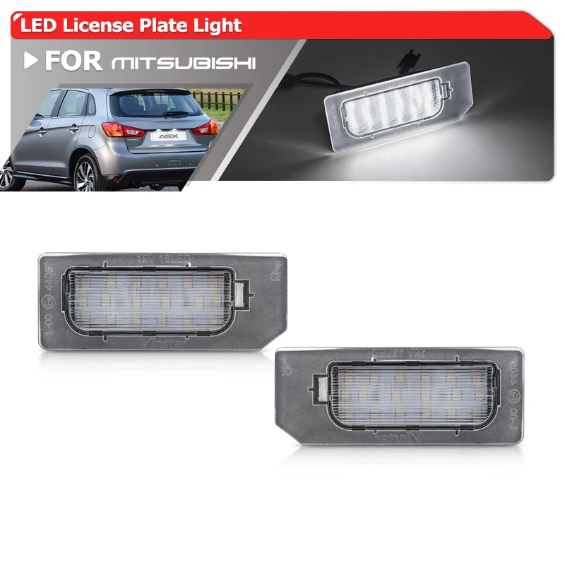 Подходит для Mitsubishi 3rd Gen Outlander Sport ASX RVR 2010-2020, задние светодиодные лампы для номерного знака, лампы для авто OEM: 8341A132