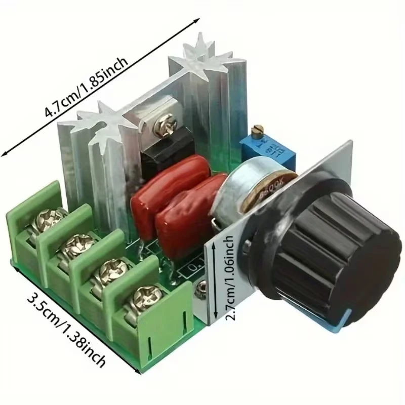 2000W 25A PWM Motor Speed Control Module Dimmer Speed Regulator AC 50-220V Adjustable Voltage Regulator with Speed Control Knob