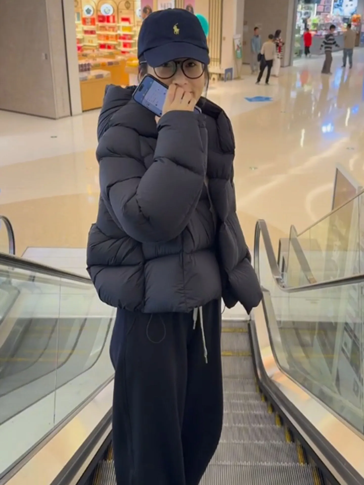 Único ort Bla feminino para baixo Jaet 2025 inverno coreano sle pão casaco quente Thiened fibra de poliéster cintura alta