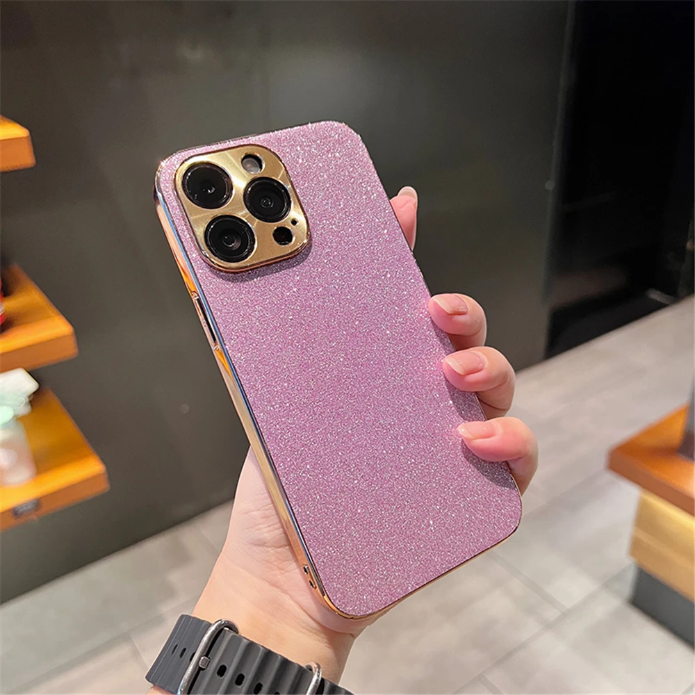 Luxury Plating Bling Glitter Rhinestones Gem Diamond Phone Case For iPhone 16 15 13 12 11 14 Pro Max Camera Protection Cover image 3