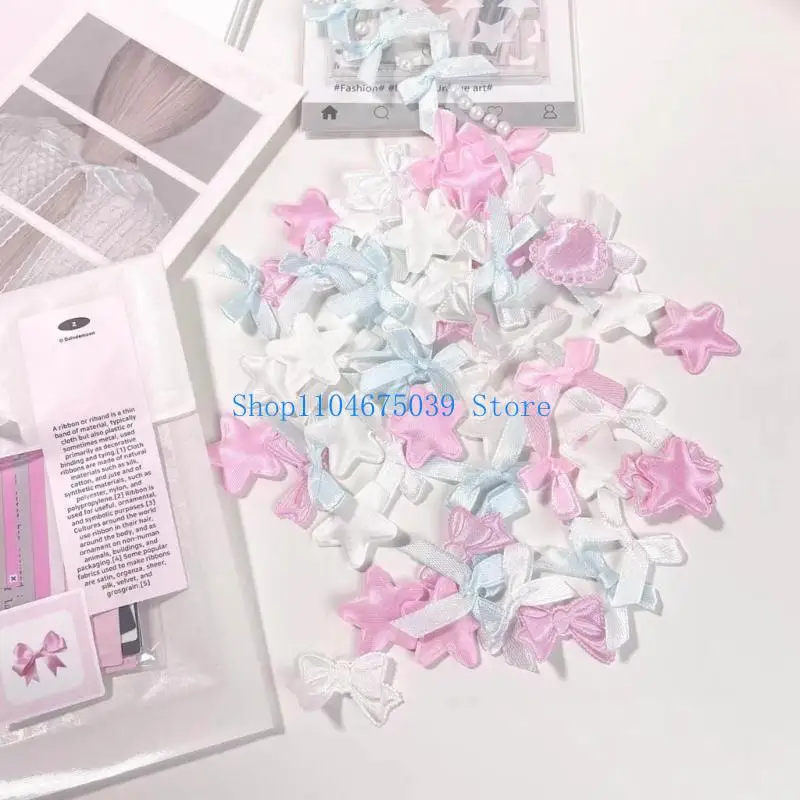 

5asd Set of 10 Beautiful Bowknot Heart Packaging Material Card Cover DIY Great for Jewelry Making and Gift Decoration