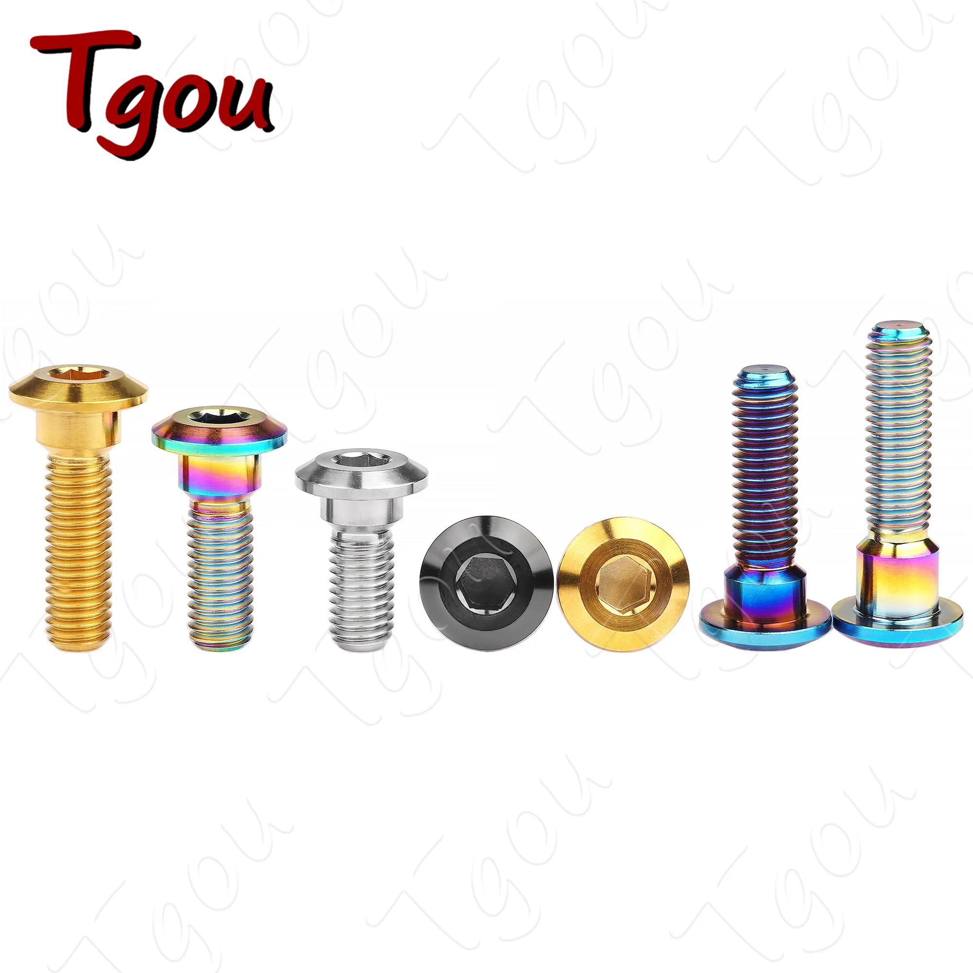 Titanium Bolt Motor Bike Rear Brake Rotor Screw, Motor Bike Acessório, M8x20, 22, 25, 30, 33, 35, 40mm