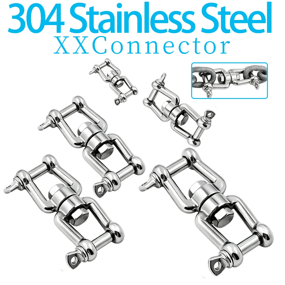 304 Stainless Steel Rotating Ring Connector Suitable for Wire Ropes Chains Yachts and Decorative Suspension Hardware Accessories
