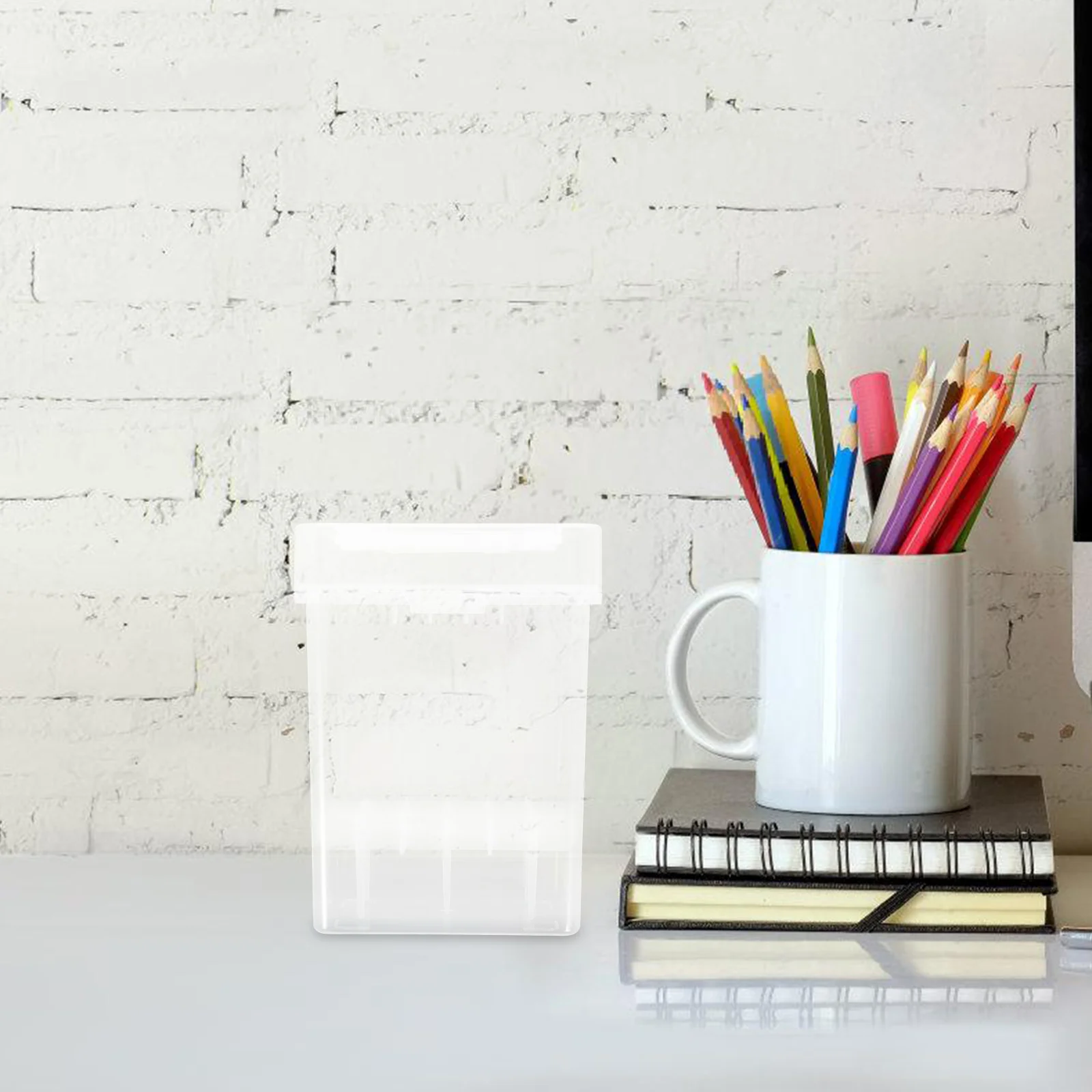 

Portable Marker Pen Case Clear Plastic Box Large Capacity Sketching Organizer with Handle Stable Base Storage Solution