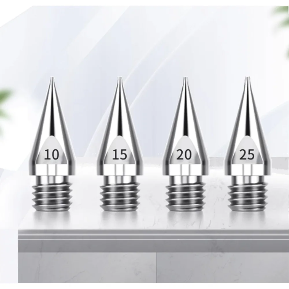 HN High Precision One-Piece Glue Dispensing Needle, Double Thread Tapered Needle Tip Integrated Conical, 304Stainless Steel