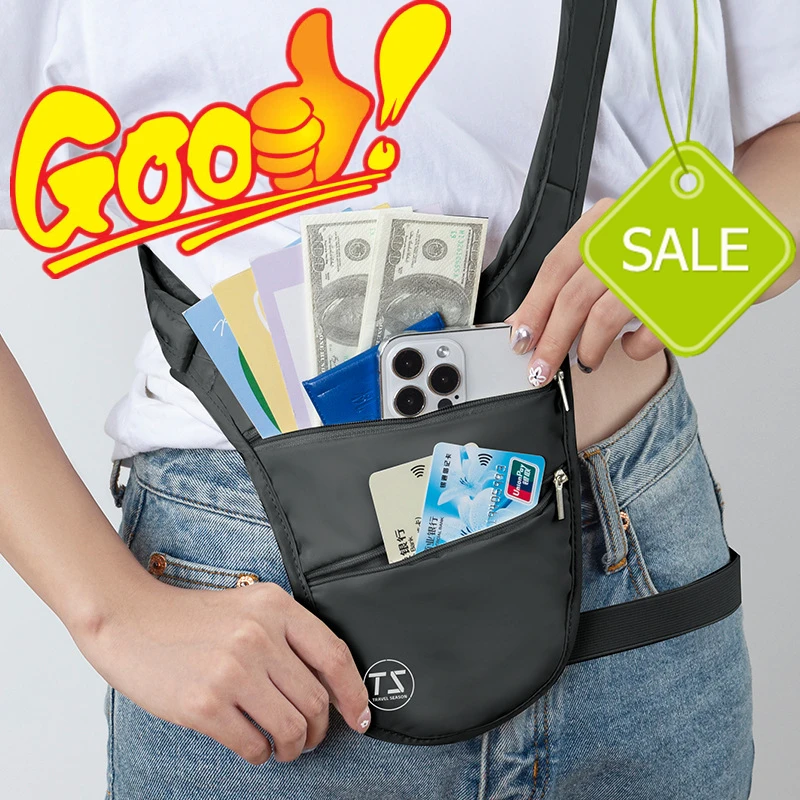 

New Anti-theft Sports Waist Bag Waterproof Lightweight Run Waist Pouch Big Capacity Adjustable Strap Invisible Belt Bag Travel