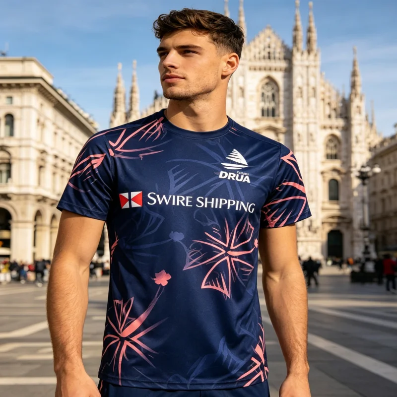2026 Men's Fiji Drua Rugby Singles Jersey Adult Training Uniform Short-Sleeved Quick Drying Sports T-Shirt Parent Child Clothing