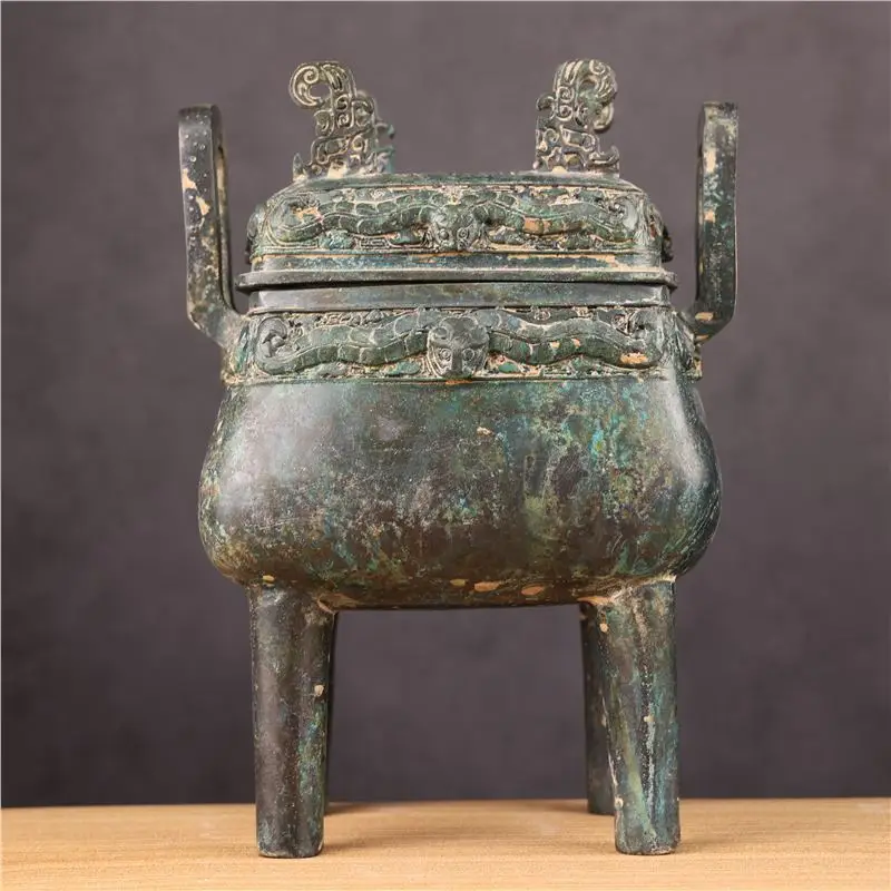 [Teng Yuding] Bronze Decorations Moving into the New House Desk Antique Shelf Copper Xiangde Craft Bronze Ware