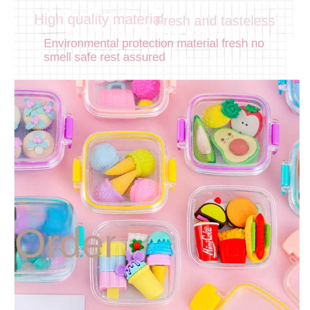 Stretchable Cartoon Eraser Dustless High Elastic 3D Shape Eraser Creative Traceless Box-packed Eraser Modify Error Tools