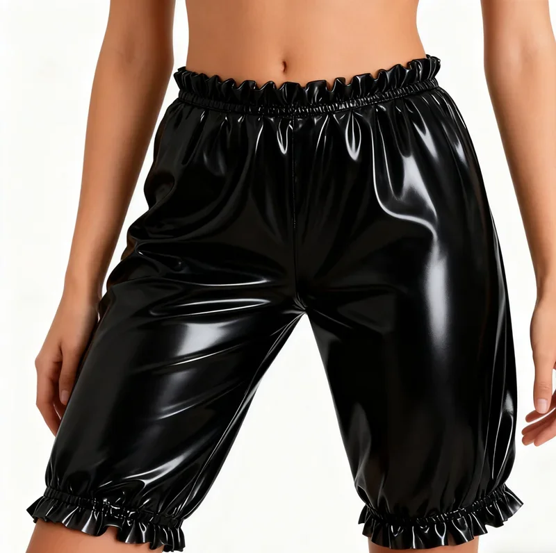 

Latexanzug Anzug Rubber Ganzanzug sports shorts Cosplay Handmade customization lace edging unique