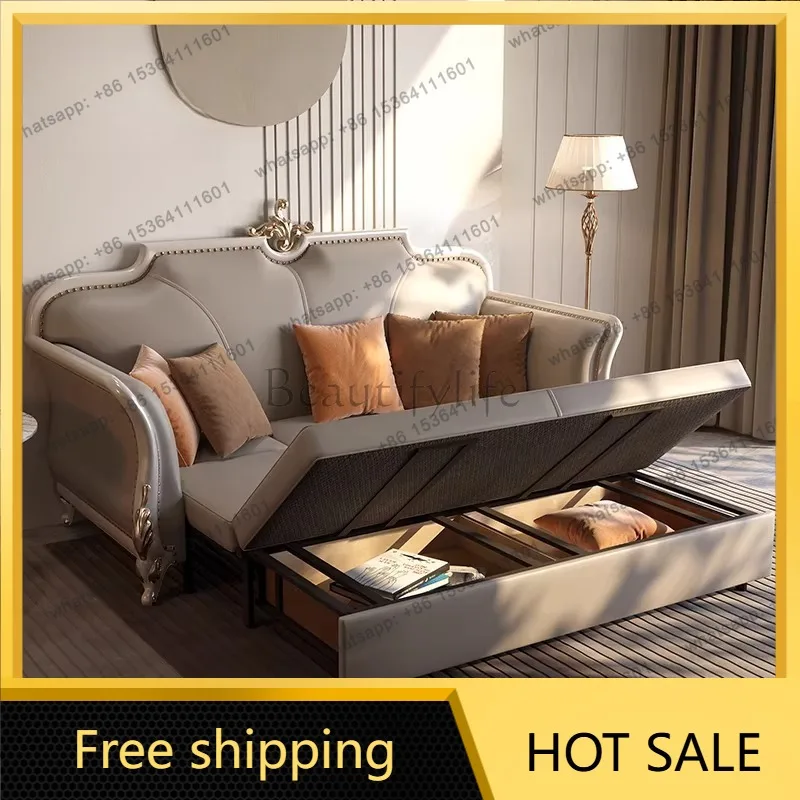 LJY Extendeble Folding Living Room Sofas Nordic Minimalist Luxury Recliner Sofa Relaxing Leather Articulos Para El Hogar Furnitu