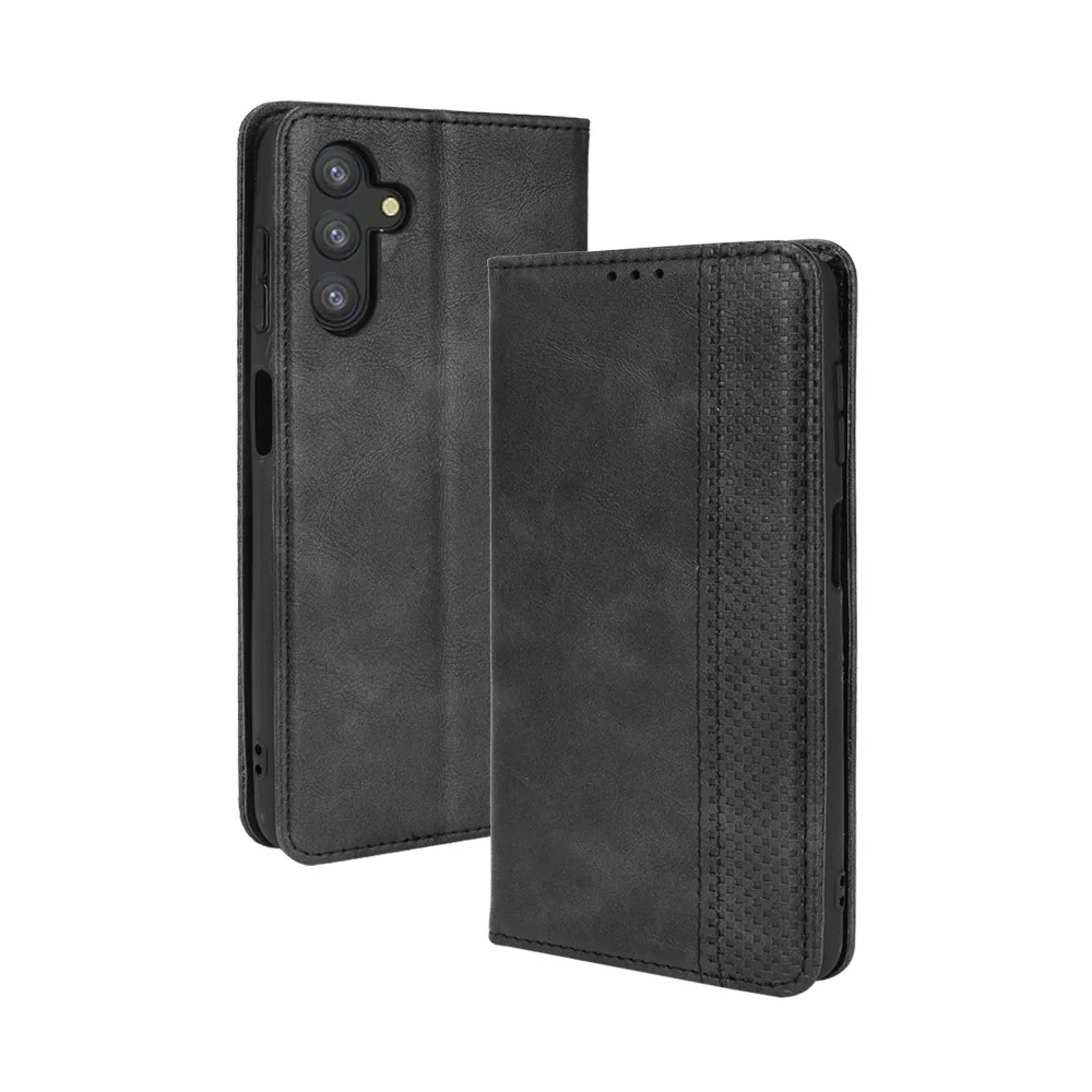 Flip Retro Style Leather Magnetic Closure Phone Cover For Samsung Galaxy A13 4G 5G Card Slot Wallet Fall prevention Case