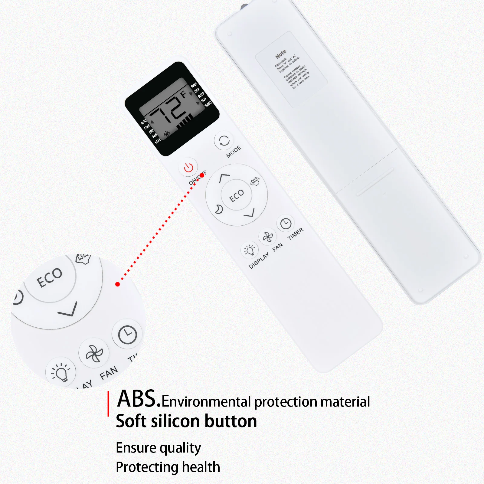 Controle remoto para ar condicionado de janela Kool silencioso EQK Emerson EARC12RE1