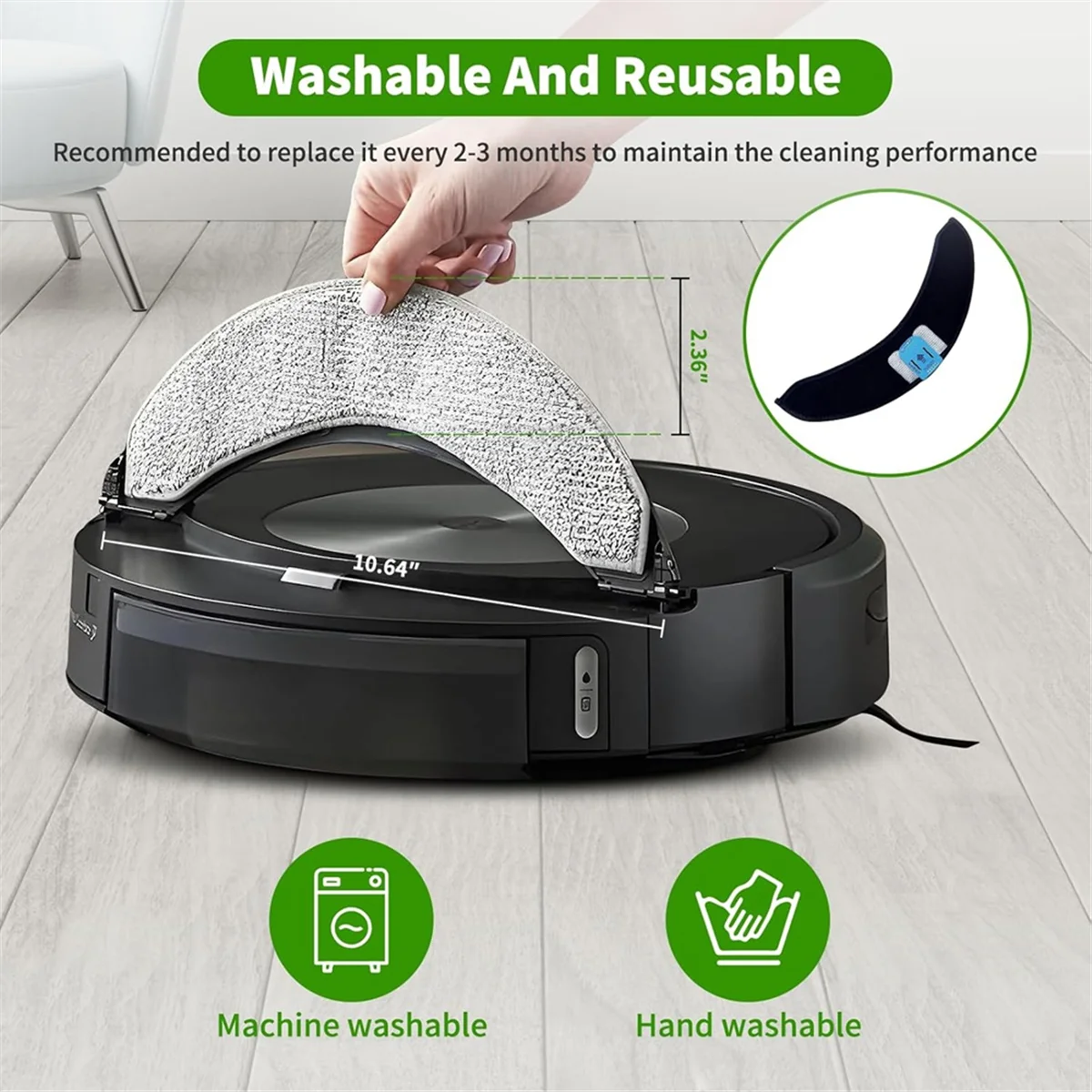 Sales For IRobot Roomba Combo J7/J7+ J7 Plus/J9/J9+ J9 Plus Robot Vacuum Cleaner Accessories,Roller Brushes,Mop Pads,Dust Bags - Image 3