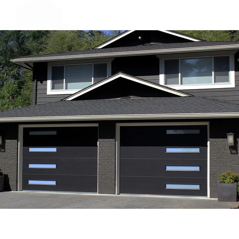 

Customized Electric Side Opening Automatic Windproof Waterproof Glass Garage Door Fiberglass Screen Netting Finished Surface