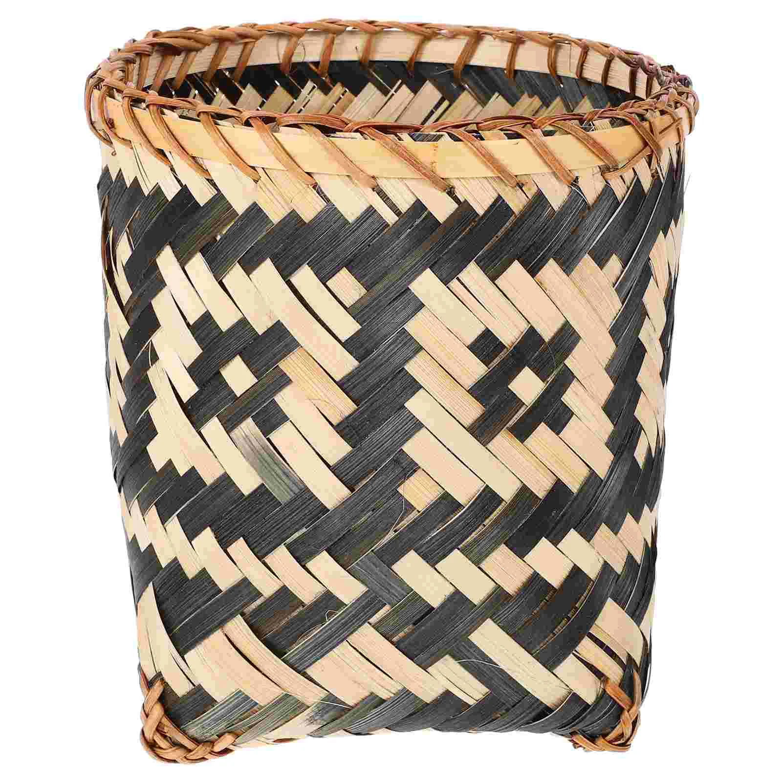 

Kitchen Trash Containers Kitchen Dustbin Kitchen Waste Basket Household Laundry Basket Rattan Trash Bin Kitchen Waste Container