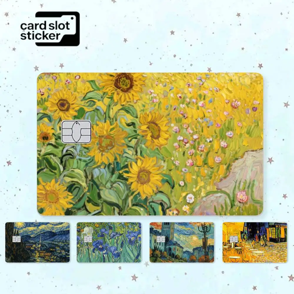

Van Gogh art Credit Card HD Stickers Game Card Decal Small Chip Waterproof Sticker Gift