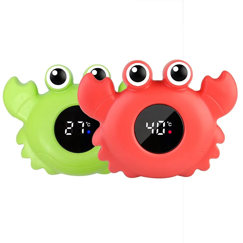 

Cartoon Crab Baby Bath Thermometer Digital LED Display Kids Bath Water Thermometer BPA-Free Room Temperature Meter for Bath