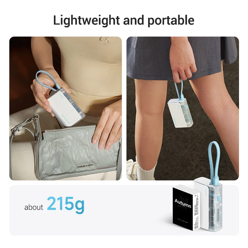 باور بانك CUKTECH 10000 33 وات ماكس كابل مدمج PD PPS UFCS شحن سريع لهاتف آيفون 16 وشاومي 15 وسامسونج