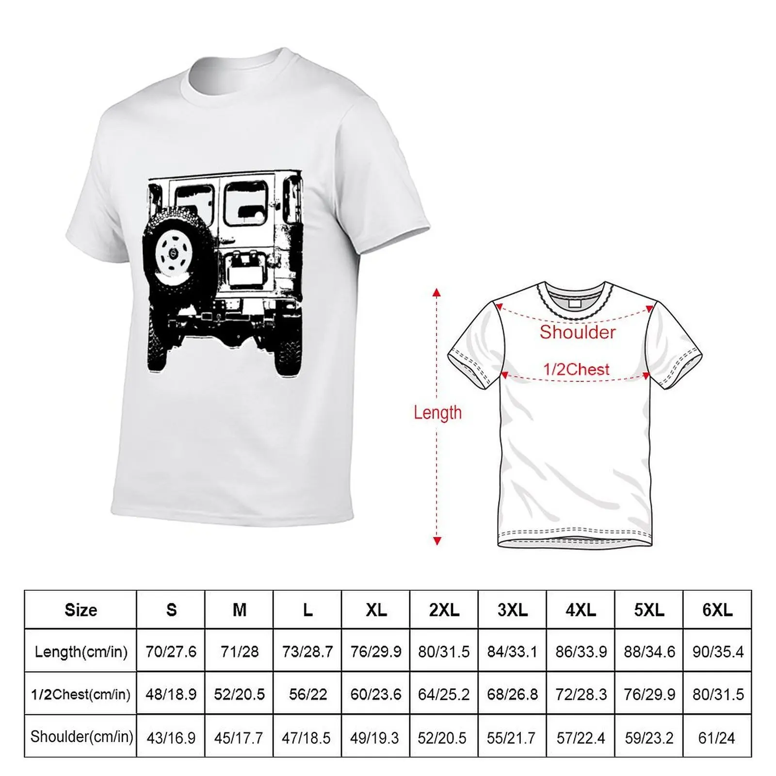 FJ40 Old School Land Cruiser T-Shirt man graphic t shirt t shirts for man slim fit T-Shirt
