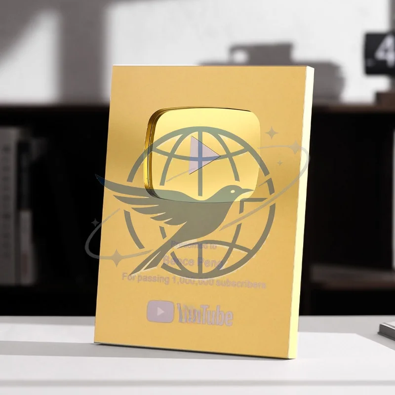 Space Aluminum High-end Atmospheric Medal Production Authorization For YouTube Honor