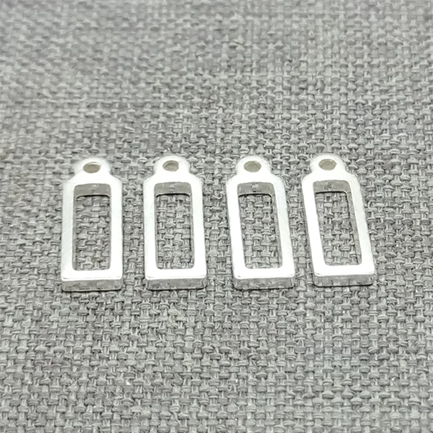 

20pcs of 925 Sterling Silver Small Rectangle Bar Link Charms for Necklace Bracelet Earring