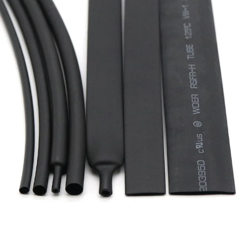 1M Diameter 1.5~50mm No Glue Heat Shrink Tubing 3:1 Ratio Waterproof Wire Wrap Insulated Lined Cable Sleeve