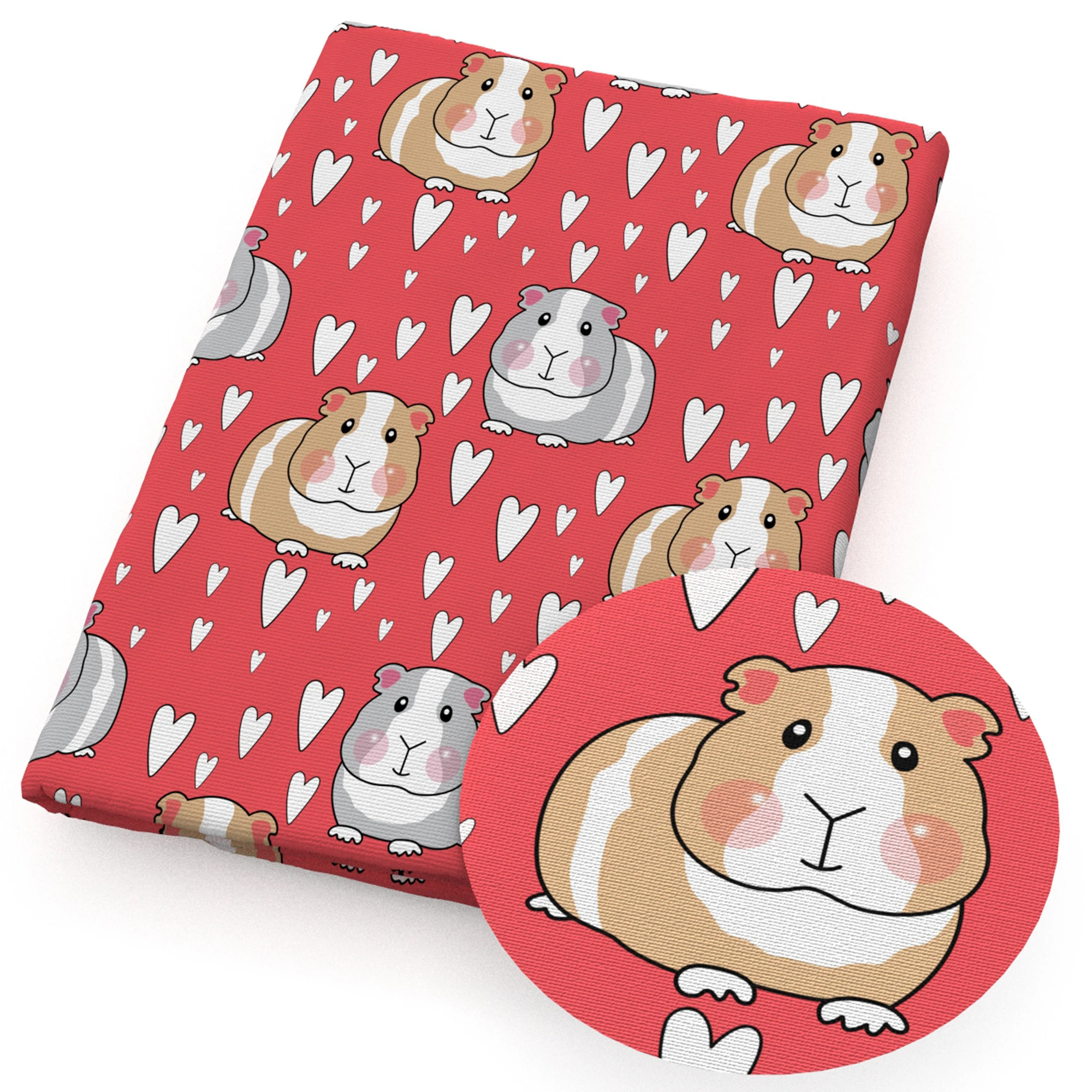 عيد الحب غينيا خنزير ماوس البوليستر/القطن الخالص/الساتان/ستريتش نسيج متماسك الأنسجة الخياطة اللحف التطريز حقيبة ملابس ذاتية الصنع #3