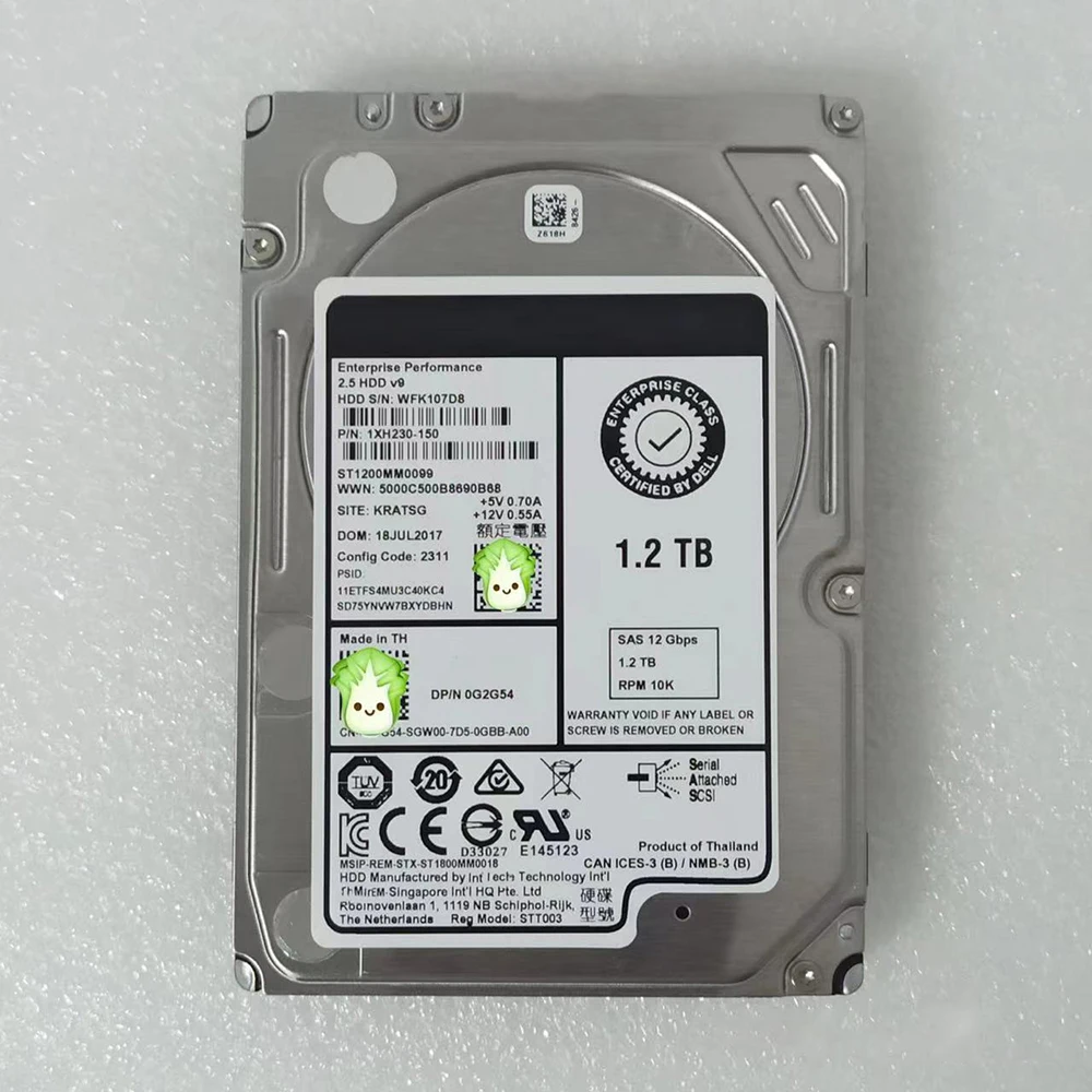 HDD For Server Hard Disk G2G54 R730 1.2TB 10K SAS 2.5