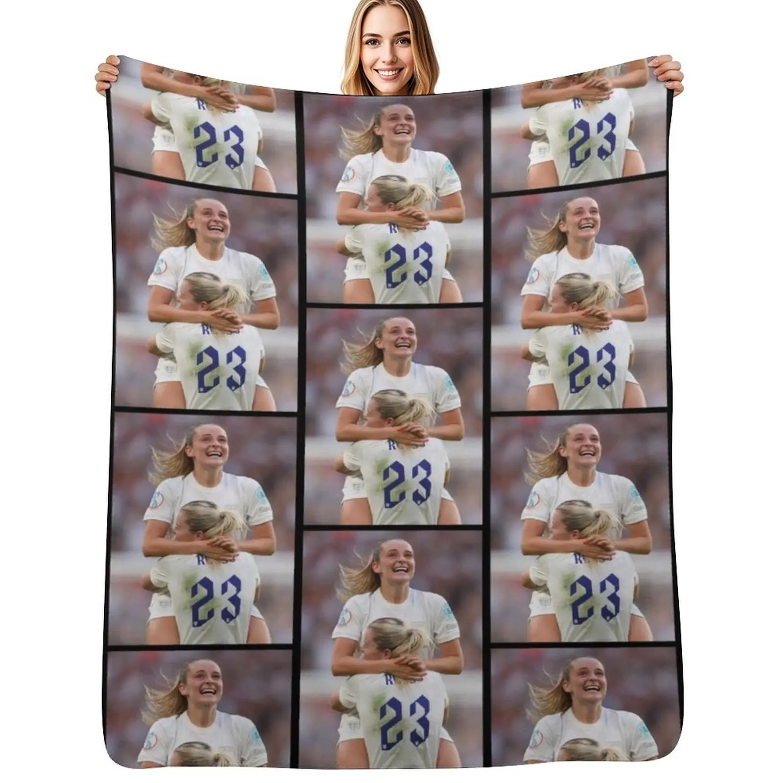 Alessia Russo hug Throw Blanket Fade Resistant Durable Throw Blanket
