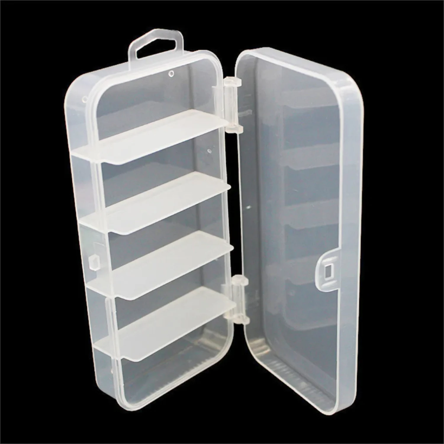 5 Compartments Fishing Tackle Box Portable Plastic Lure  Clear Fish Hook Lure Bait Organizer Box Fishing Accessories