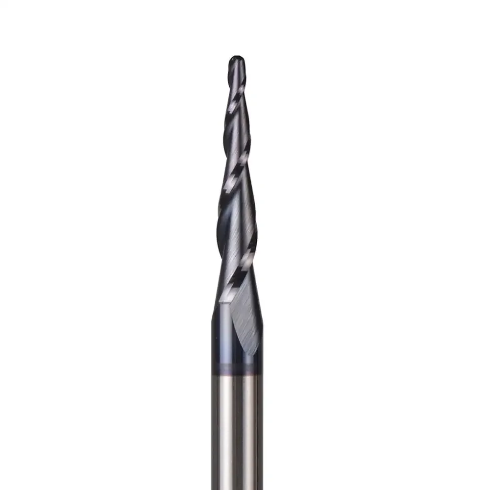 5pcs/Lot carbide Solid Carbide Inch Size 3.175mm Ball Nose Tapered Milling Bit Router Bits Taper Wood Milling Cutter
